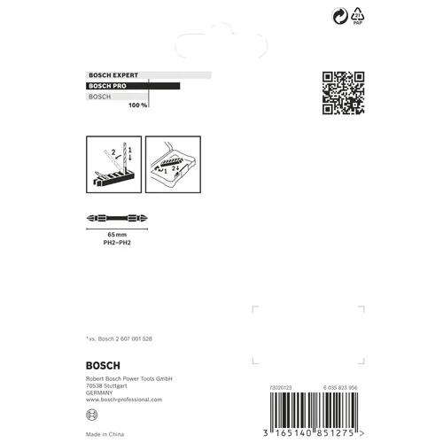 Bits PH Impact Control PH2, 65 mm, 8-pack