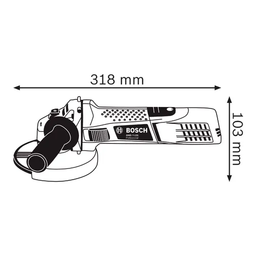 Vinkelslip GWS 7-125 720W, 125 mm
