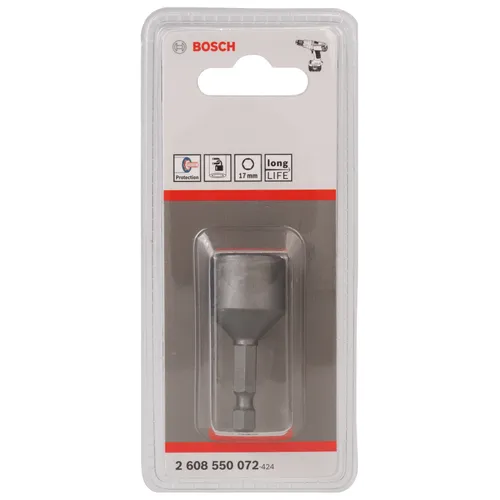 Sexkantshylsa m. magnet 17 mm