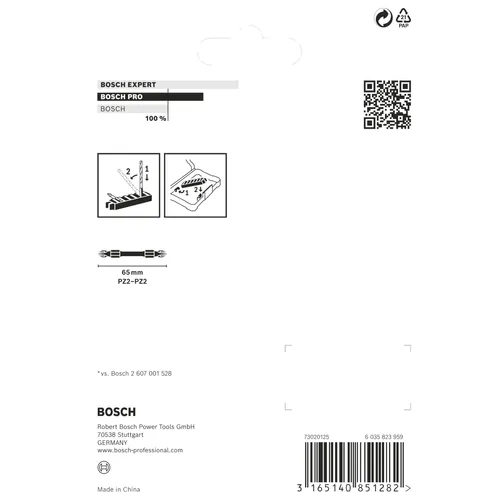 Bits PZ Impact Control PZ2, 65 mm, 8-pack