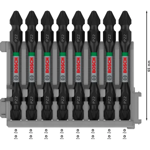 Bits PZ Impact Control PZ2, 65 mm, 8-pack
