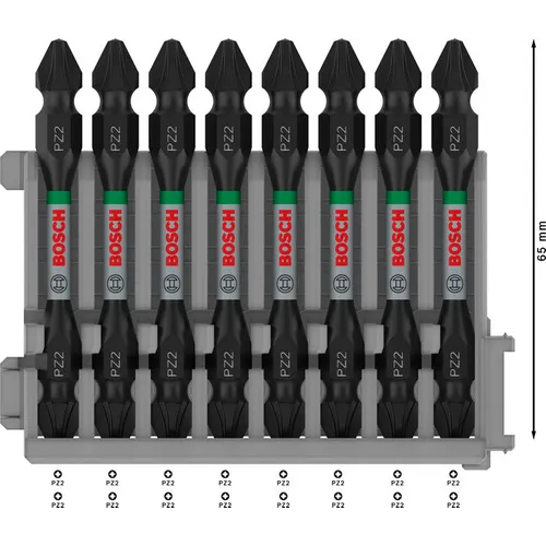 Bits PZ Impact Control PZ2, 65 mm, 8-pack