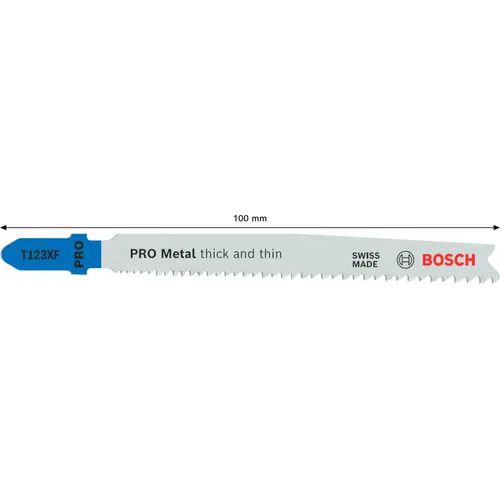 Sticksågsblad T 123 XF Metall 100 mm, 5-pack