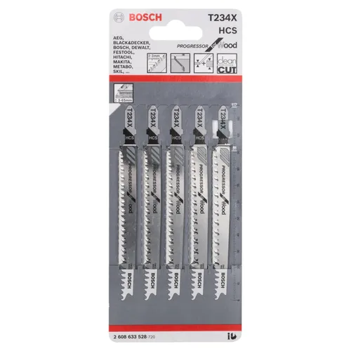 Sticksågsblad T 234 X Trä 117 mm, 5-pack