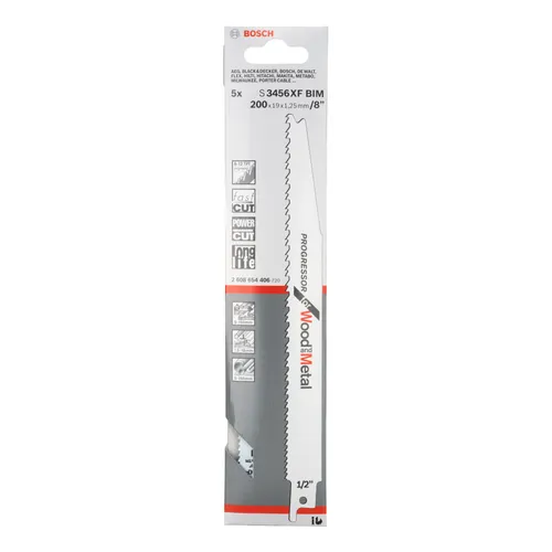 Tigersågblad S 3456 XF Trä/Metall 200 mm, 5-pack
