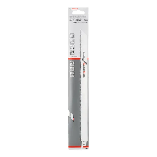 Tigersågblad S 1222 VF Flexible for Wood and Metal 300 mm, 5-pack