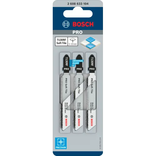 Sticksågsblad T 130 RIFF Keramik 83 mm, 3-pack