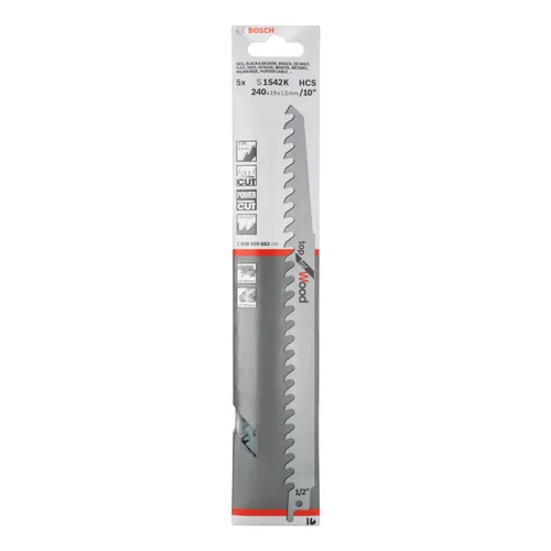 Tigersågblad S 1542 K Top Trä 240 mm, 5-pack