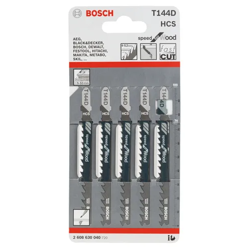 Sticksågsblad T 144 D Speed Trä 100 mm, 5-pack