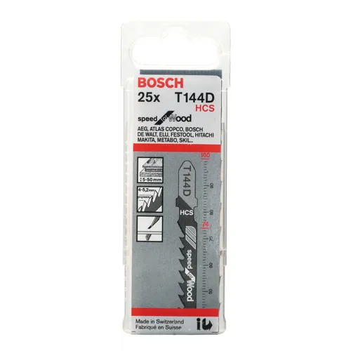 Sticksågsblad T 144 D Speed Trä 100 mm, 25-pack