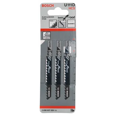 Sticksågsblad U 111 D Basic Trä 100 mm, 3-pack