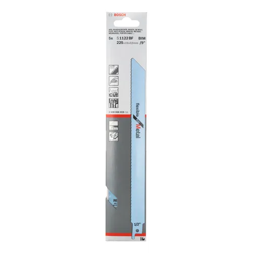 Tigersågblad S 1122 BF Flexible for Metal 225 mm, 5-pack