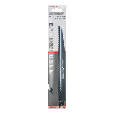 Tigersågblad S 1130 CF PRO Thick Metal Demolition 225 mm, 5-pack