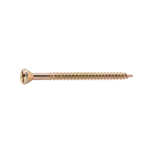 Spånskive-/sockelskruv Trä/Stål 3,8x58 mm, Gul, 250 st/frp