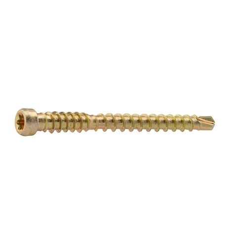 Golv- & listskruv m. borrspets & stödgänga Trä/Stål 4,2x48 mm, Gul, 250 st/frp