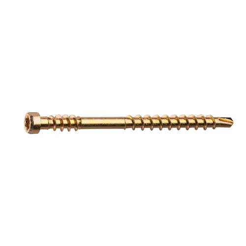 Listskruv m. borrspets & stödgänga Trä/Stål 3,3x48 mm, Gul, 200 st/frp