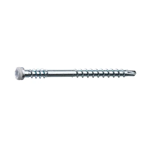 Listskruv m. borrspets & stödgänga Trä/Stål 3,3x48 mm, Vit, 100 st/frp