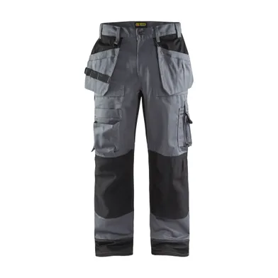Hantverksbyxa Twill, Grå/Svart Strl. C48