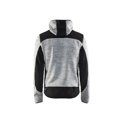 Stickad jacka, Gråmelerad Strl. XL