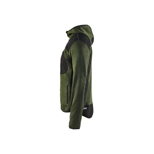 Stickad jacka, Armégrön/Svart Strl. XL