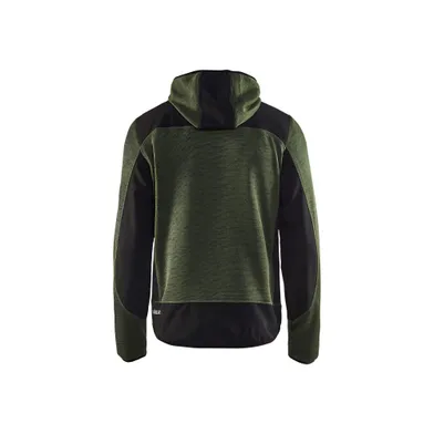 Stickad jacka, Armégrön/Svart Strl. XL