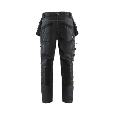 Hantverksbyxa Låg gren Denim m. stretch X1900, Marinblå/Svart Strl. C48