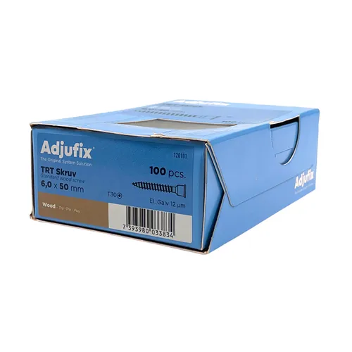 Karmskruv Adjufix, Trä 6x50 mm, 100 st