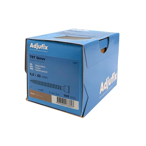 Karmskruv Adjufix, Trä 6x65 mm, 100 st