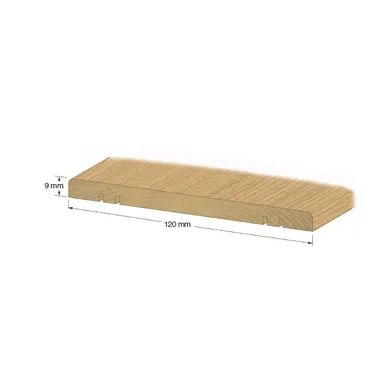 Tröskel Ek, 9 mm 120x2000 mm, Lackad