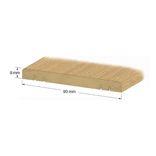 Tröskel Ek, 9 mm 90x2000 mm, Lackad
