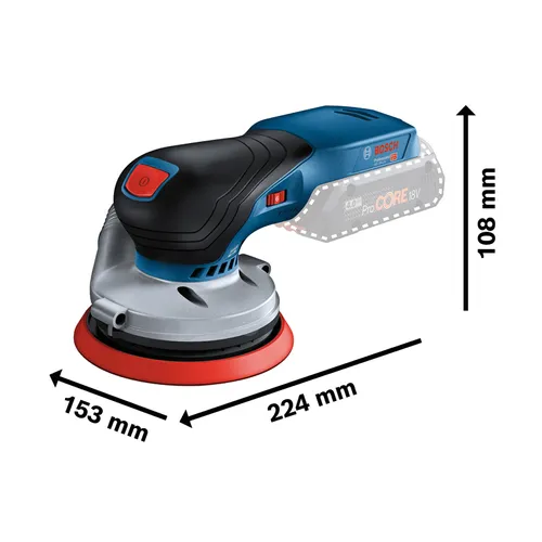 Excenterslip GEX 18 V-125 Solo, L-BOXX