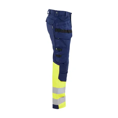 Varselbyxa med stretch, Marinblå/Gul Strl. C50