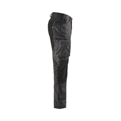 Servicebyxa Canvas m. stretch, Mörkgrå/Svart Strl. C52