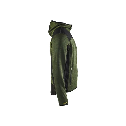 Stickad jacka, Armégrön/Svart Strl. XL