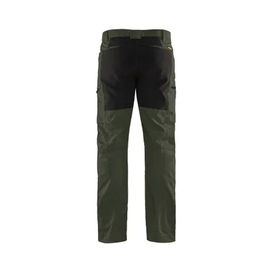 Servicebyxa Plain m. stretch, Armégrön/Svart Strl C54