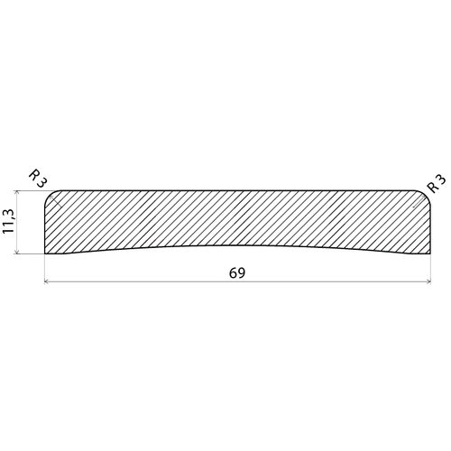 Foder vitmålad furu 12x69 mm, 2200 mm