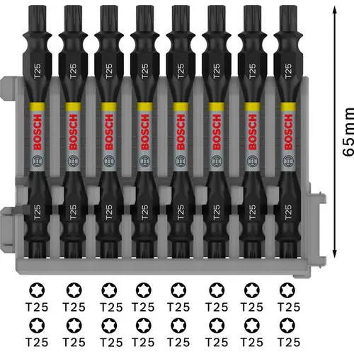 Bits Torx 65 mm Impact Control T25, 8-pack