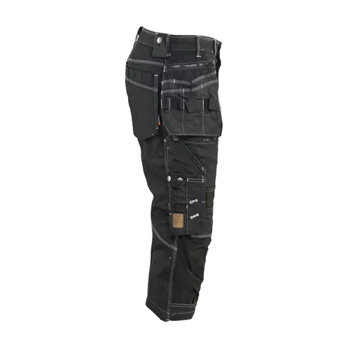 Hantverksbyxa pirat med stretch X1900, Svart Strl. C46