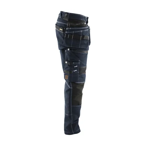 Hantverksbyxa Denim m. stretch X1900, Marinblå/Svart Strl. C58