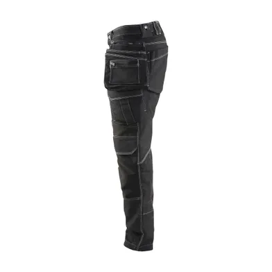 Hantverksbyxa Denim m. stretch X1900, Svart Strl. C48