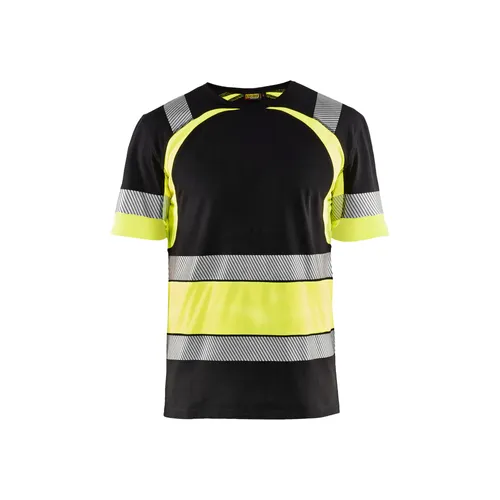 T-shirt Varsel, Svart/Gul Strl. XL