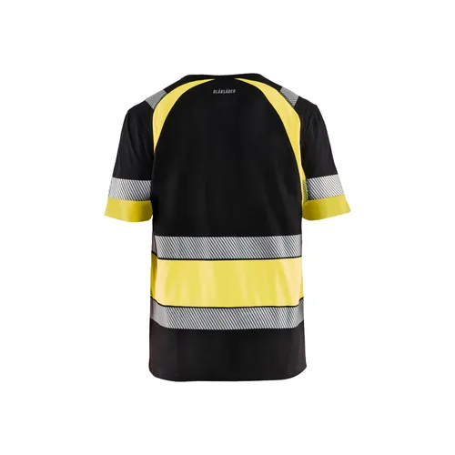 T-shirt Varsel, Svart/Gul Strl. XL