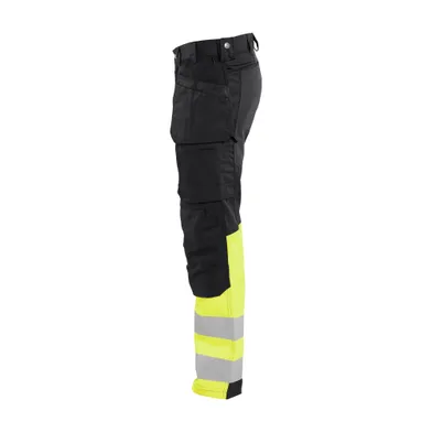 Varselbyxa med stretch, Svart/Gul Strl. D92