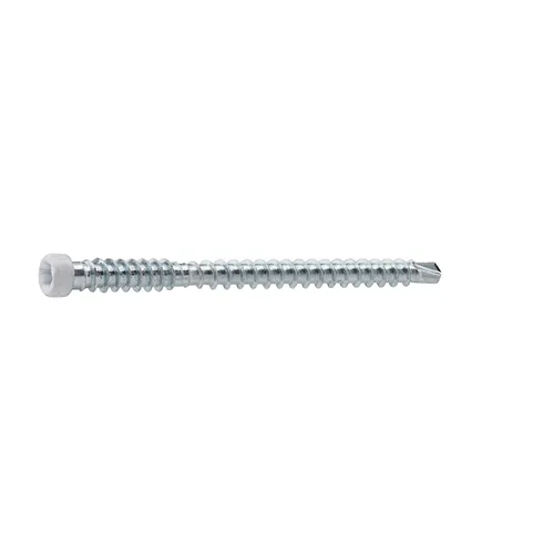 List- & foderskruv med borrspets och stödgänga Trä/Stål 4,2x62 mm, Vit, 100 st/frp