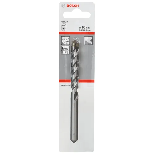 Betongborr silver CYL-3 10x120 mm
