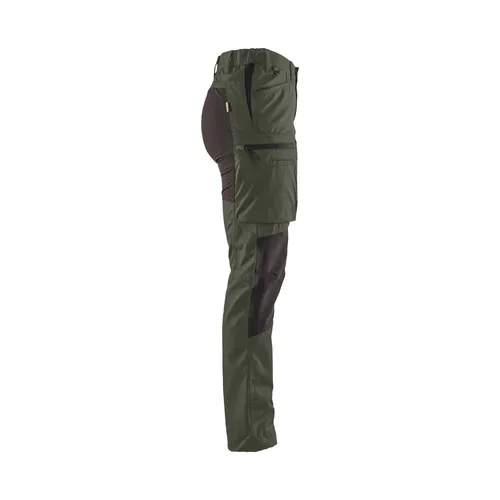 SERVICEBYXA 7159 DAM M STRETCH PANEL ARMEGRÖN/SVART C36
