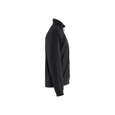 Tröja med dragkedja, Svart/Röd Strl. XL