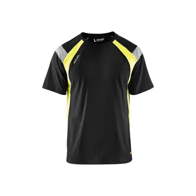 T-shirt Hi-Vis, Svart/Varselgul Strl. XXL