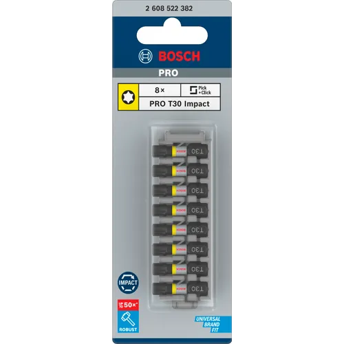 Bits Torx 25 mm Impact Control T30, 8-pack