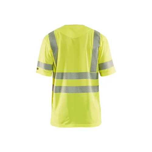 T-shirt Varsel, UV-skyddad, Gul Strl. L